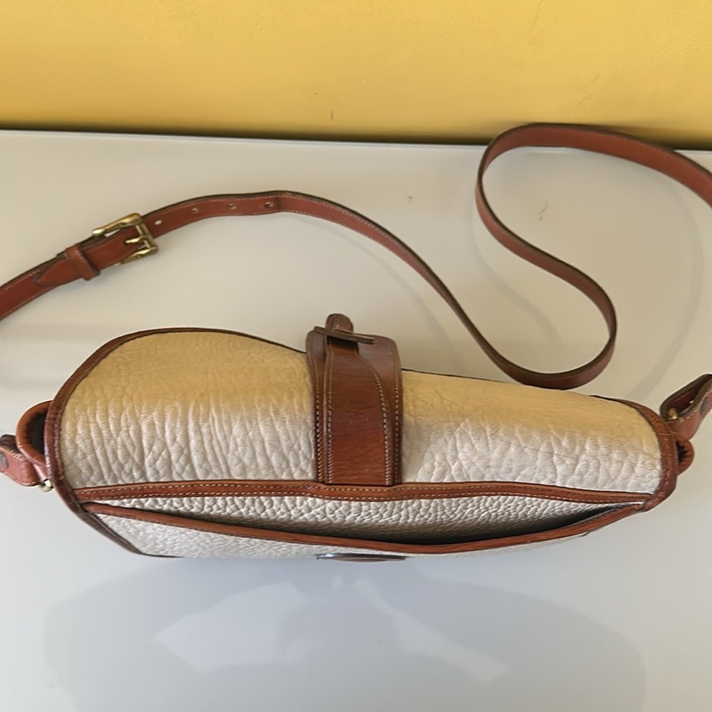 Vintage Dooney & Bourke Authentic All-Weather Leather Shoulder Bag White - Picture 8 of 16